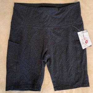 BALEAF Women's 8" High Waist Biker Compression Spandex Shorts w/ Side Pockets